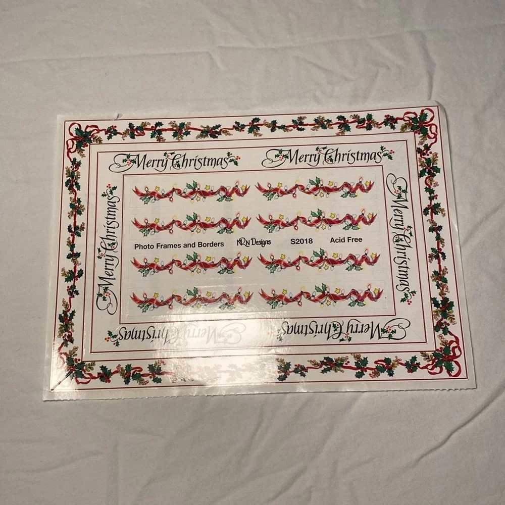 K&Company Assorted Christmas Scrapbooking Stickers Set of 5 Sheets NWOT